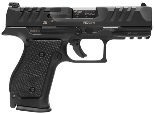 Walther Arms 2872111 PDP Steel Frame 9mm Luger 15+1 4" Black Steel Barrel, Matte Black Tenifer Optic Ready/Serrated Steel Slide, Black Steel Frame w/Picatinny Rail, Textured Wraparound Grip