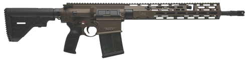 HK 81001205 MR762 A4 7.62x51mm 20+1 16.50" Black Threaded Barrel, Patriot Brown Picatinny Rail Receiver, M-LOK Handguard, 6 Position Black Synthetic Stock, Black Finger Grooved Grip, Ambidextrous