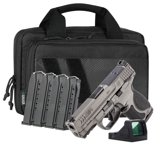 Smith & Wesson M&P9 M2.0 Metal Compact 9mm Luger, 3.6" Barrel, 15+1, Tungsten Gray Cerakote / Black Armornite