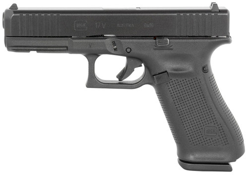 Glock 17 V 9mm Luger, 4.49" Barrel, 17+1, Black nDLC 