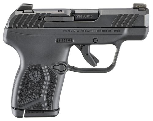 Ruger 13760 LCP Max  Compact Frame 380 ACP 10+1 2.80" Black Oxide Alloy Steel Barrel, Black Nitride Alloy Steel Serrated Slide, Black Polymer Frame, Textured Grip, Manual Safety