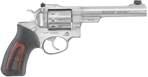 Ruger GP100 .22 LR, 5.5" Barrel, 10, Satin Stainless