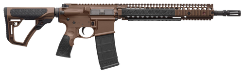 Daniel Defense 0208815126011 DDM4 M4A1 5.56x45mm NATO 30+1 14.50" Barrel w/Flash Suppressor, Mil-Spec Brown Cerakote, 6 Position Stock w/SoftTouch Overmolding