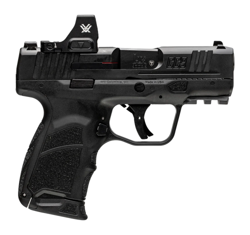HK 81001353 CC9 w/Optic Micro Compact 9mm Luger 10+1 3.32" Black Barrel, Black Steel Serrated w/Optic Slide, Black Polymer Frame w/Picatinny Rail, Interchangeable Backstrap Grip, Vortex CCW