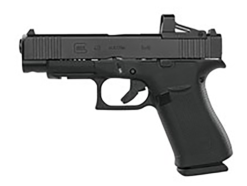 Glock PR48509FRMOS G48 MOS Compact Rebuilt 9mm Luger 4.17" 10+1 Black Black nDLC Steel with Front Serrations & MOS Cuts Black Rough Texture Interchangeable Backstraps Grip Fixed Sights