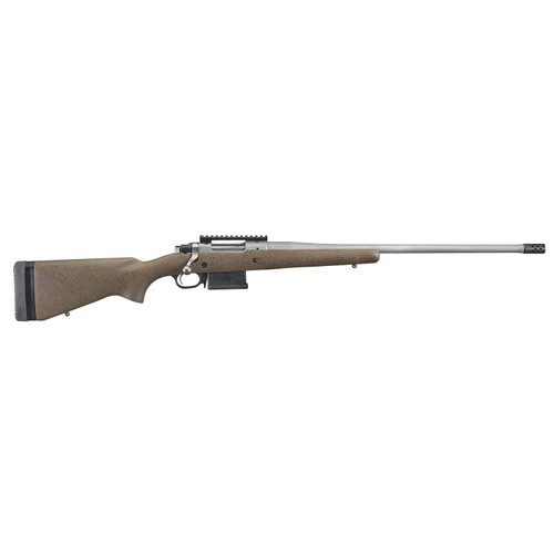 Ruger Hawkeye Long-Range Hunter 6.5 Creedmoor, 22" Barrel, 5+1, Black Speckled Brown Laminate / Hawkeye Matte Stainless