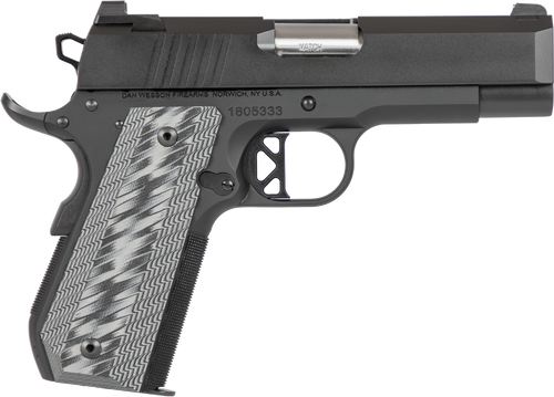 Dan Wesson 01884 EPC  9mm Luger 9+1 4" Stainless Bull Barrel Black Duty Serrated Stainless Steel Slide Black Aluminum Frame wBeavertail Black/Gray G10 Grip