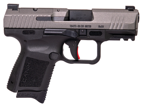 Canik HG5610TN TP9 Elite Subcompact 9mm Luger 3.60" 15+1,12+1 Black Frame with with Optic Cut Tungsten Gray Cerakote Steel Slide, Interchangeable Backstrap Grip & Picatinny Rail