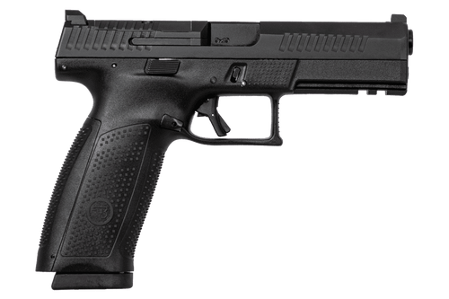 CZ-USA 01550 P-10 F  9mm Luger 10+1 5.10" Black Steel Barrel, Black Nitride Optic Ready/Serrated Steel Slide, Black Polymer Frame w/Picatinny Rail, Interchangeable Backstraps Grip, Ambidextrous