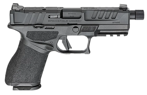 Springfield Armory ECT9409B3D Compact 9mm Luger 18+1 4.70" Black Melonite Threaded Barrel, Black Melonite Optic Ready/Serrated Steel Slide, Black Polymer Frame w/Picatinny Rail, Black Polymer Grip