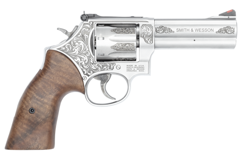 Smith & Wesson M686 .357 Magnum / .38 Special, 4.13" Barrel, 7, Engraved Stainless