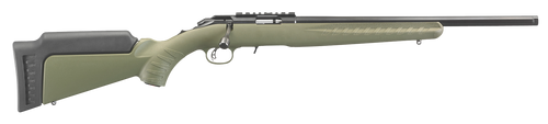 Ruger American Rimfire .22 LR, 18" Barrel, 10+1, Green Synthetic / Satin Blued
