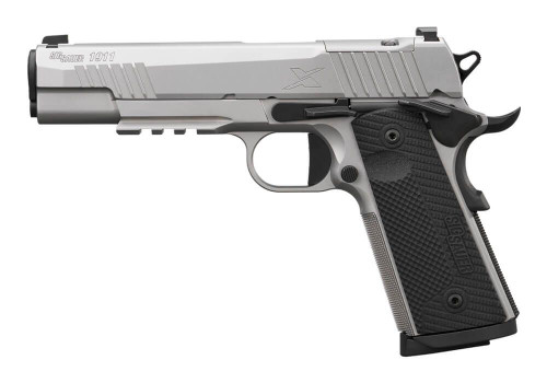 Sig Sauer 1911 X .45 ACP, 5" Barrel, 8+1, Stainless Bead Blast / Black DLC