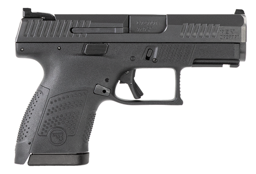 CZ-USA 91560 P-10 S  9mm Luger 12+1 3.50" Black Steel Barrel, Black Nitride Serrated Steel Slide, Black Polymer Frame w/Picatinny Rail, Black Interchangeable Backstrap Grip, Ambidextrous