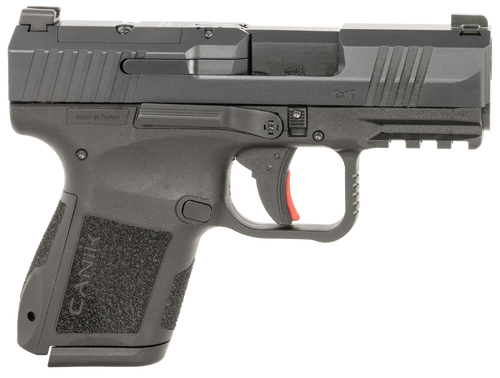 Canik HG7651CAN Mete MC9 *CA Compliant Micro-Compact Frame 9mm Luger 10+1 3.18" Steel Barrel, Black Cerakote Optic Ready/Serrated Steel Slide, Black Polymer Frame w/Picatinny Rail, Textured Grip