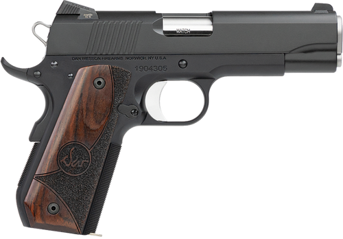 Dan Wesson 01838 Guardian  38 Super 9+1 4.25" Stainless Steel Barrel, Black Duty Serrated Stainless Steel Slide, Black Aluminum Frame w/Beavertail, Wood Grip, Ambidextrous