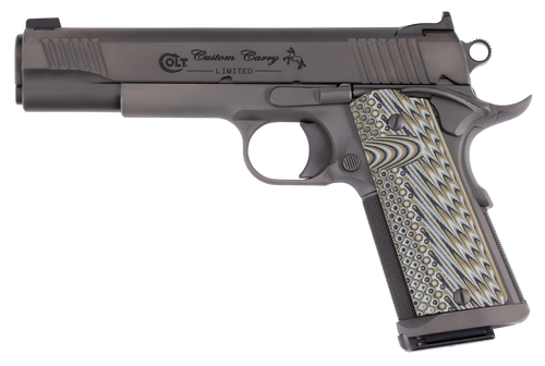 Colt Mfg Custom Carry 9mm Luger, 5" Barrel, 9+1, Stainless / Smoke DLC