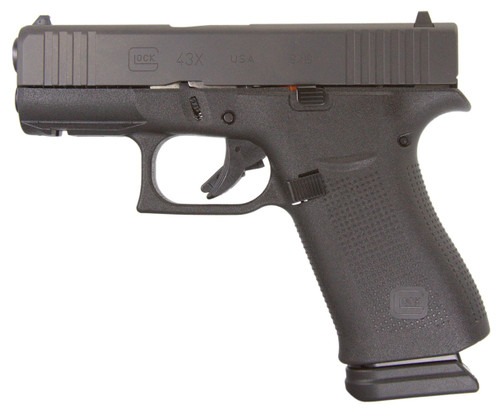 Glock 43X 9mm Luger, 3.41" Barrel, 15+1, Black nDLC 