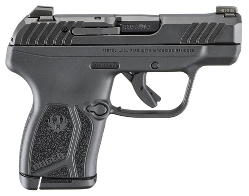 Ruger 13765 LCP Max  Compact Frame 380 ACP 10+1 2.80" Black Oxide Alloy Steel Barrel, Black Nitride Alloy Steel Serrated Slide, Black Polymer Frame, Textured Grip, No Manual Safety