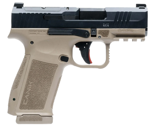 Canik HG7882BDN Mete MC9L Sub-Compact Frame 9mm Luger 17+1 3.18" Black Steel Barrel, Black Nitride Serrated Steel Slide, Flat Dark Earth Polymer Frame w/Picatinny Rail, Interchangeable Backstrap Grip