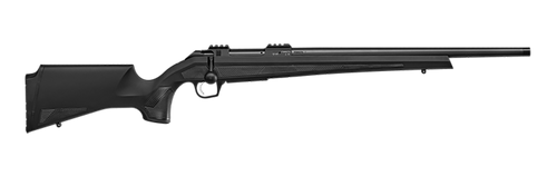 CZ-USA 07414 600+ Alpha 308 Win 5+1 20" Black Nitride Threaded Barrel, Black Nitride Aluminum Receiver w/Weaver Rail, Black Soft Touch Fixed Polymer Stock