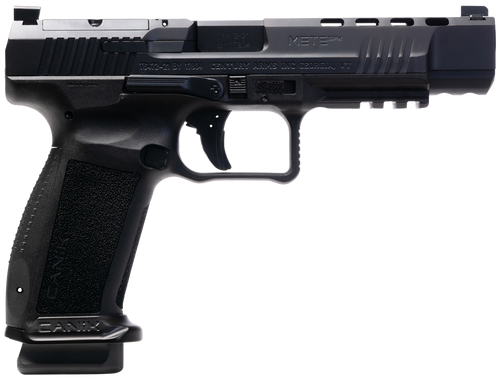 Canik HG6825N Mete SFx  9mm Luger 10+1 5.20" Black Nitride Match Grade Barrel, Black Optic Ready/Serrated Steel Slide, Black Polymer Frame w/Picatinny Rail, Aggressive Texture Grip
