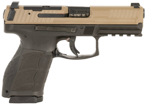 HK 81001195 VP9A1  Full Size Frame 9mm Luger 20+1 17+1 Black Flat Dark Earth Steel Optic Ready/Serrated Slide Brown Polymer Frame w/Picatinny Rail Interchangeable Backstrap Grip Ambidextrous