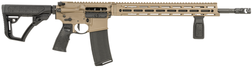 Daniel Defense 0212811090047 DDM4 V7 Pro 5.56x45mm NATO 18" 30+1, FDE Rec, Black OEM Overmolded Stock & Grip, Geissele Trigger
