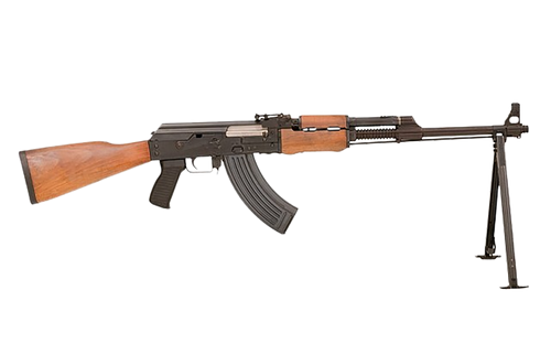 Zastava Arms Usa ZR72762W ZPAP M72 RPK 7.62x39mm 30+1 21" Black Finned Barrel Black, Black Steel Receiver, Fixed Walnut Stock, Detachable Bipod