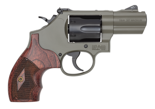 Smith & Wesson Performance Center Model 19 Carry Comp .357 Magnum / .38 Special, 2.5" Barrel, 6, E-210 Elite Series Moss Cerakote