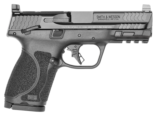 Smith & Wesson 13568 M&P M2.0  Compact 9mm Luger 15+1, 4" Black Armornite 4" Stainless Steel Barrel & Optic Ready/Serrated Slide, Matte Black Polymer Frame w/Picatinny Rail