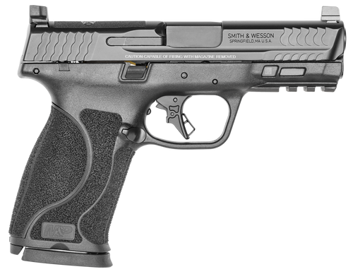 Smith & Wesson 13389 M&P M2.0  Full Size 10mm Auto 15+1, 4" Black Armornite Stainless Steel Barrel, Optic Cut/Serrated Stainless Steel Slide, Matte Black Polymer Frame w/Picatinny Rail