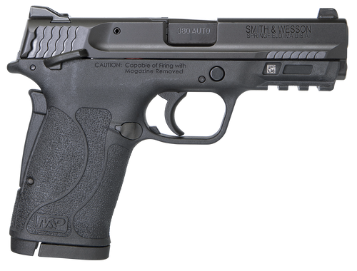 Smith & Wesson 11663 M&P Shield EZ Micro-Compact Frame 380 ACP 8+1, 3.67" Black Armornite Steel Barrel & Serrated Slide, Matte Black Polymer Frame w/Picatinny Rail, Thumb/Grip Safety, Ambidextrous