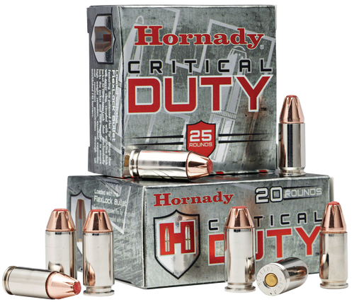 Hornady 90236 Critical Duty  9mmLuger 135gr Hornady FlexLock 25 Per Box/10 Case
