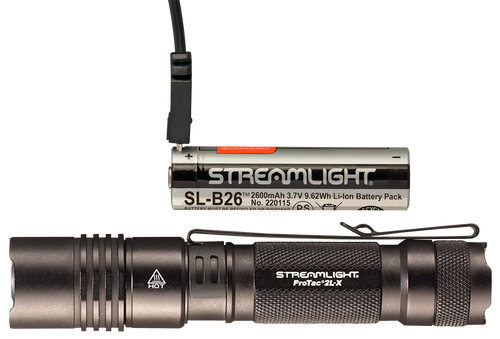 Streamlight 88082 ProTac 2L-X USB Flashlight  Black Anodized  40/500 Lumens   White LED