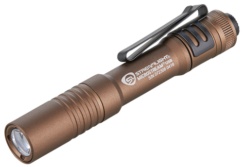 Streamlight 66608 MicroStream USB Pocket Light  Coyote 50/250 Lumens White C4 LED