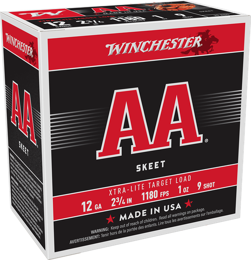 Winchester Ammo AAL129 AA Xtra-Lite 12Gauge 2.75" 1oz 9Shot 25 Per Box/10 Case