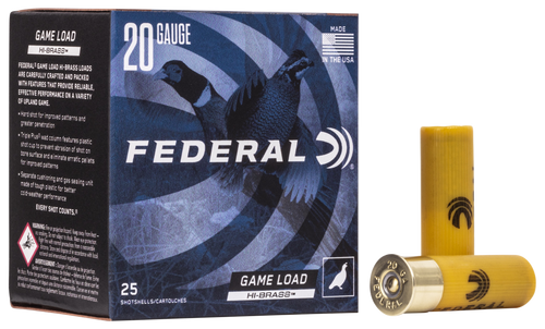 Federal H2045 Game-Shok High Brass 20Gauge 2.75" 1oz 5Shot 25 Per Box/10 Case