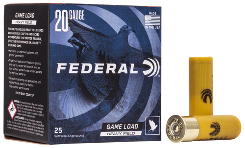 Federal H2026 Game-Shok Heavy Field 20Gauge 2.75" 1oz 6Shot 25 Per Box/10 Case