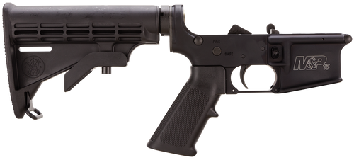 Smith & Wesson M&P15 Assembled Lower Receiver 5.56 NATO, Black Synthetic Collapsible Stock