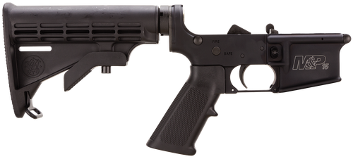 Smith & Wesson M&P15 Assembled Lower Receiver 5.56 NATO, Black Synthetic Collapsible Stock