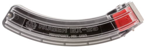 Ruger 90591 BX-25  25rd Magazine Fits Ruger 10/22/SR/77/Charger 22LR BX-25 Clear