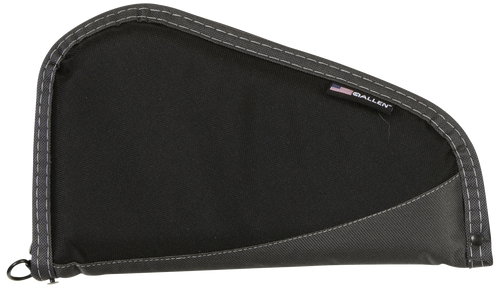 Allen 44413 Deluxe  Handgun Case Black w/Gray Trim, Foam Padding, Non-Absorbent Lining & Lockable Zipper 13" L