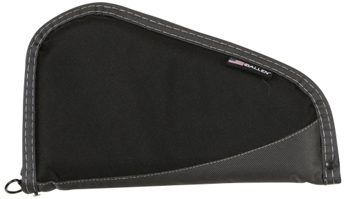 Allen 44411 Deluxe  Handgun Case Black w/Gray Trim, Foam Padding, Non-Absorbent Lining & Lockable Zipper 11" L