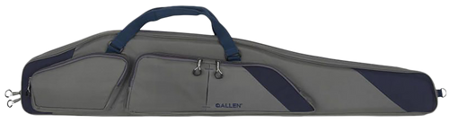 Allen 64250 Kenosha Rifle Case 50" Gray Endura w/Indigo Trim, Foam Padding, Gusseted Accessory Pockets, Lockable Zippers & Adjustable Sling