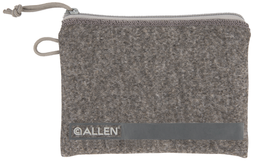 Allen 3625 Pistol Pouch  Gray Polyester w/Lockable Zippers, ID Label & Fleece Lining Holds Compact Size Handgun 5" L x 7" W Interior Dimensions
