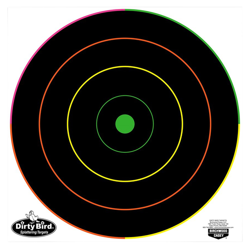 Birchwood Casey 35830 Dirty Bird  12" Bullseye Tagboard Hanging Multi-Color 10 Pk.