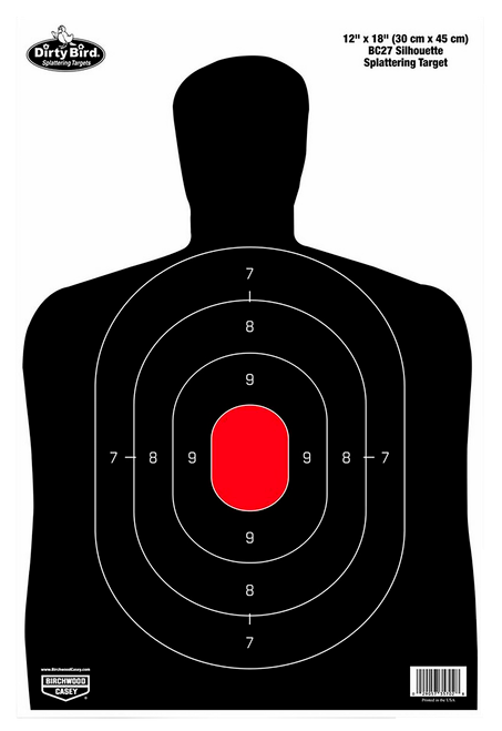 Birchwood Casey 35709 Dirty Bird Silhouette Target Silhouette Tagboard Target 12" x 18" 50 Per Pkg