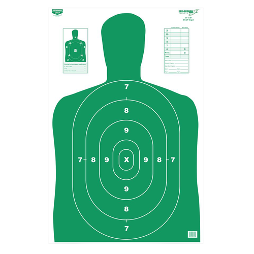 Birchwood Casey 37015 EZE-Scorer  Silhouette Paper Hanging 23" x 35" Green 5 Pack