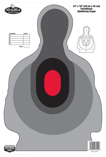 Birchwood Casey 35722 Dirty Bird  Silhouette Tagboard Target 12" x 18" 100 Per Pkg